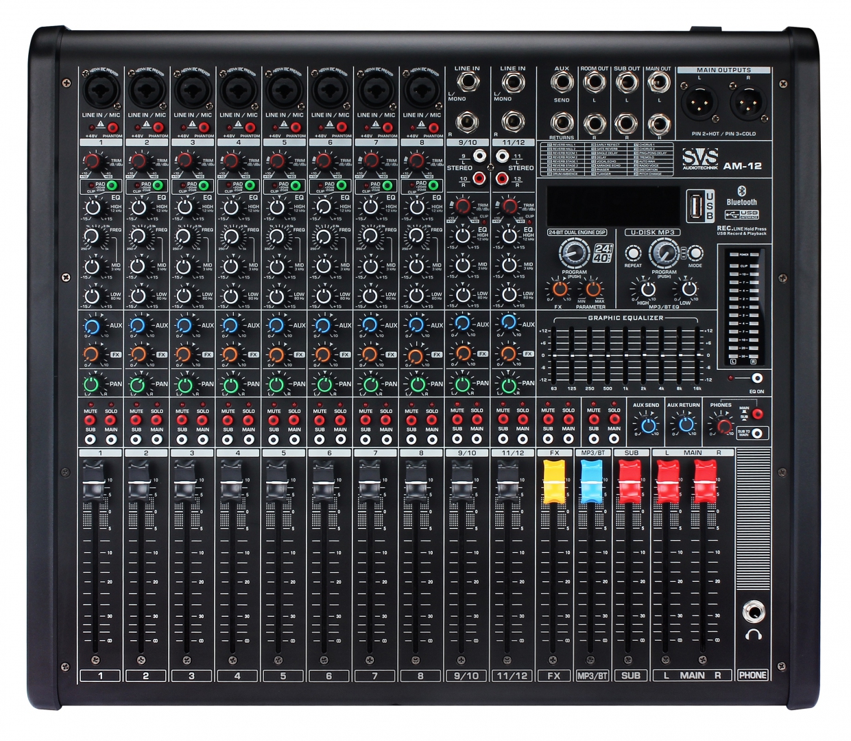 SVS Audiotechnik mixers AM-12 Микшерный пульт аналоговый, 12-канальный в Чебаркуле