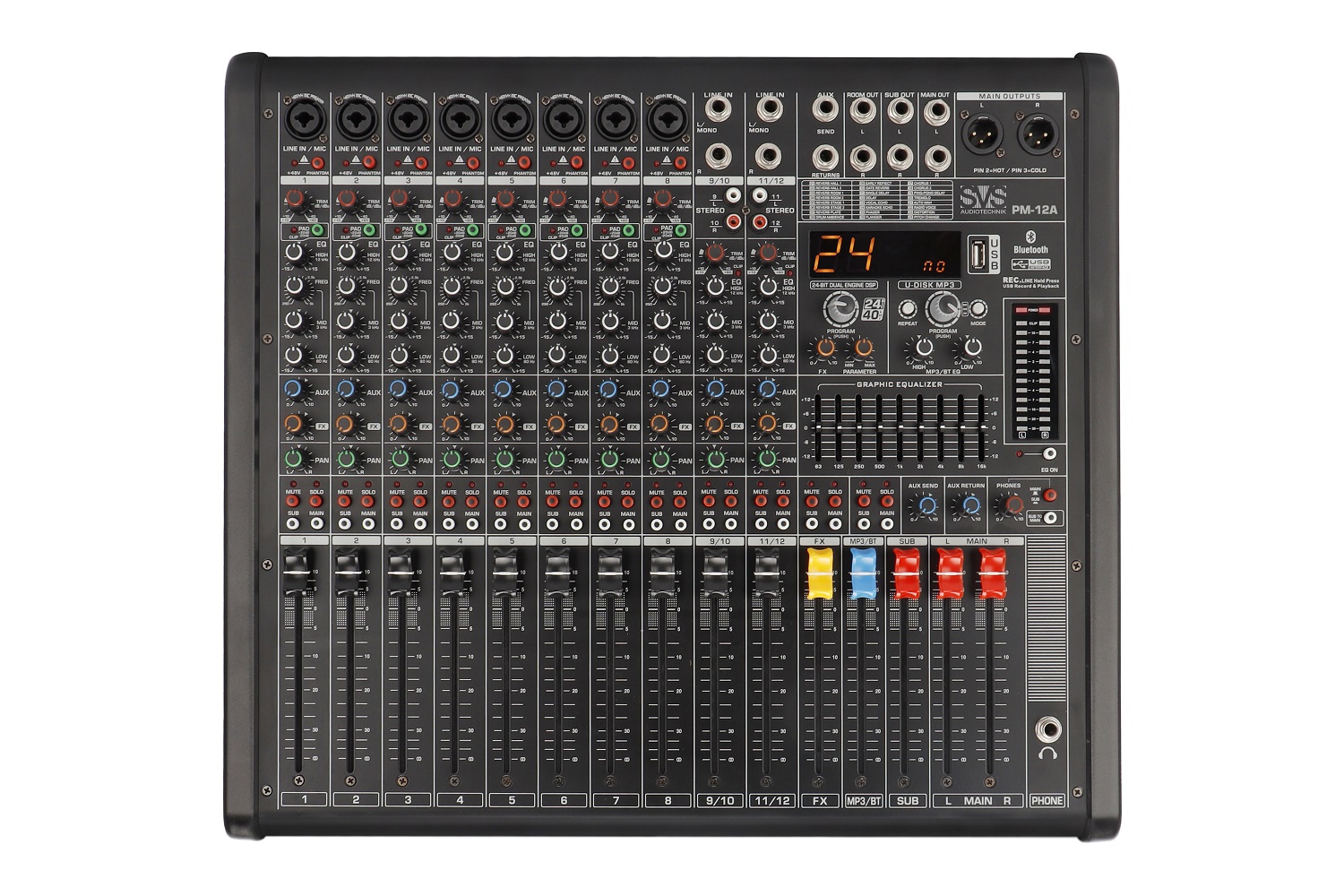 SVS Audiotechnik mixers PM-12A Активный аналоговый микшерный пульт, 12-канальный в Чебаркуле